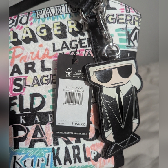 NEW KARL LAGERFELD PARIS IRIS TOTE NEW WITH TAGS New With Tags ower price - Picture 16 of 16